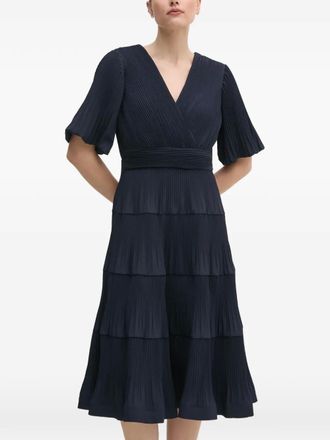 Joseph Ribkoff tiered pleated midi dress - Blue