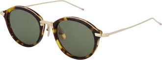 Thom Browne Ronde Zonnebril - unisex - Zonnebrillen - Bruin - 46 MM - Accessoires