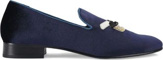 Kurt Geiger Mocassini Ace con ricamo - Blu