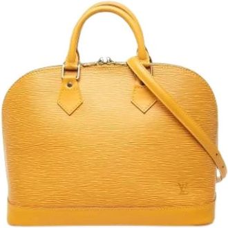 Louis Vuitton Pre-owned Alma PM - Dames - Vintage Handtas - Geel - ONE Size - Leer - Vintage