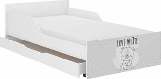 OEM Cama Infantil Pufi 180x90 Osito Blanco