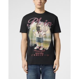 Philipp Plein Round Neck T-Shirt New York Tennis Men in Black at Nordstrom, Size X-Large
