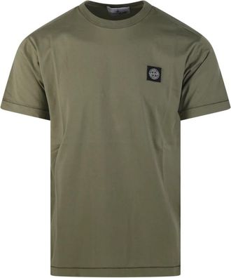 Stone Island SS T-Shirt - Heren - T-shirts - Groen - M - Katoen - Tops