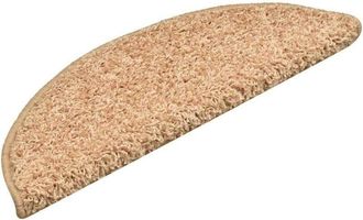 vidaXL Stair Mats 30 pcs 56x17x3 cm Gold Half Round Vidaxl