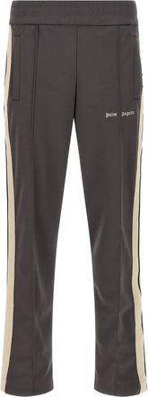 Palm Angels logo-embroidered side-stripe track pants - Grey