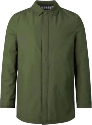 Aquascutum Waterdichte Gewatteerde Herenjas - Heren - Zomerjassen - Groen - L - Polyester - Jassen