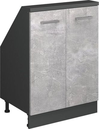 Vicco Mobile sottotetto Rion, Calcestruzzo/antracite, con 2 porte, Vicco