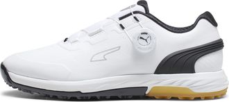 Puma Puma Golf Mens Alphacat Nitro Disc Golf Shoes, Puma White-Puma Black-Gum, 11.5