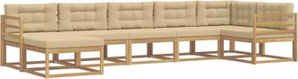 vidaXL Conjunto De Sof&aacute;s De Exterior 7 Uds. Y Beige Vidaxl