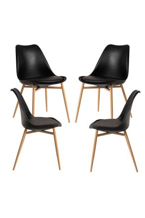 Regalos Miguel Packs Sillas Comedor - Pack 4 Sillas Raler - Negro