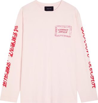 Simone Rocha Simone Rocha Pillowcase Printed Cotton T-shirt - Pink - S (UK8-10 / S)