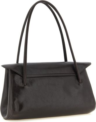 Marni Structured Calf Leather Shoulder Bag - Black