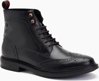 base Mens Dealer Mens Brogue Boots - Black - Size: 11