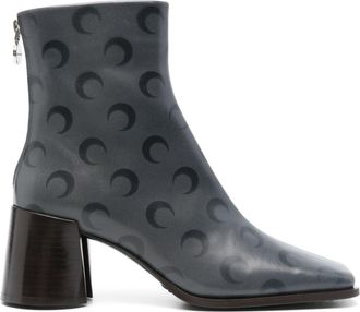 Marine Serre 65mm Moon boots - women - Calf Leather/Calf Leather/Calf Leather/Rubber - 38 - Grey