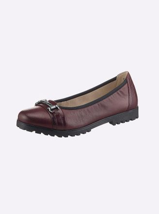Caprice Slipper CAPRICE, Damen, Gr. 37, rot (bordeaux), Glattleder, Lackleder, Schuhe Slipper