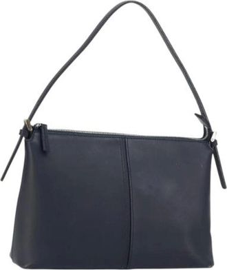 Burberry Pre-owned Shoulder Bags, female, Blue, Size: ONE SIZE Pre-owned Leather Shoulder Bag