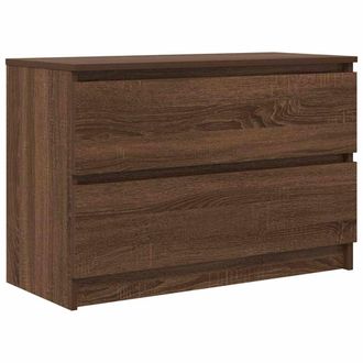 Berkfield Home TV Cabinet Brown Oak 80x35x54 cm Engineered Wood | Size: 80 x 35 x 54 cm
