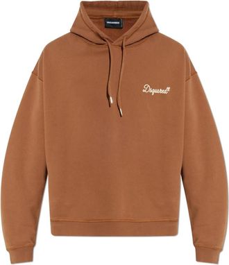 Dsquared2 Hooded Sweatshirt - Heren - Hoodies - Bruin - L - Katoen - Hoodies & sweatvesten