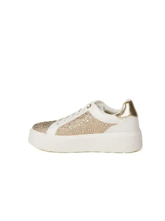 Michael Kors Glitter-Panel Platform Sneaker - Cream