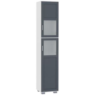 Kleankin Armario de ba&ntilde;o 37x35x190 cm blanco