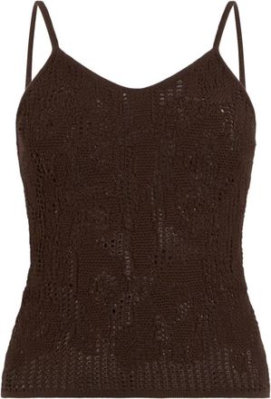 Roberto Cavalli Top smanicato - Marrone