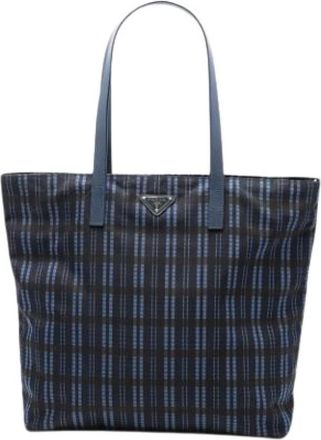 Prada Pre-owned Tote Bags, female, Blue, Size: ONE SIZE Pre-owned Tote Bag