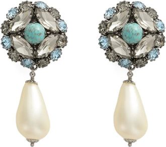 Dolce & Gabbana Orecchini pendenti con perle sintetiche - Argento