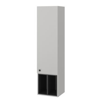 Vicco Armario De Ba&ntilde;o Gerta, Gris, 37.5 X 150 Cm Con Puerta Y Compartimentos Abiertos