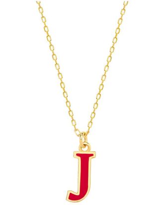 Gabi Rielle Love In Bloom 14K Over Silver J Initial Necklace