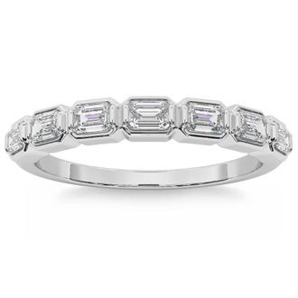 Pompeii3 5/8Ct Baguette Cut Wedding Ring Anniversary Band 14k Gold Lab Grown