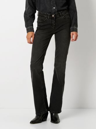 Toni Bootcut-Jeans TONI Perfect Shape Bootcut, Damen, Gr. 46, N-Gr, grau (anthra used), Denim/Jeans, Obermaterial: 84% Baumwolle, 13% Polyester, 3% Elastha