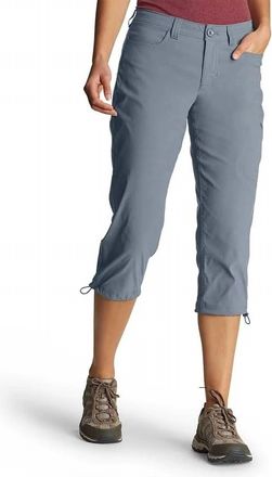 Eddie Bauer Mid Rise Guide Capri Pants In Graphite Blue