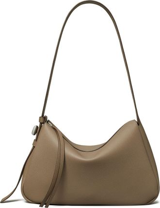 Tory Burch Romy Leather Shoulder Bag in Wild Mushroom at Nordstrom