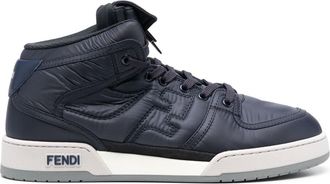 Fendi Mens Blue Rubber Sneakers - Dark Blue Nylon - Size EU 38