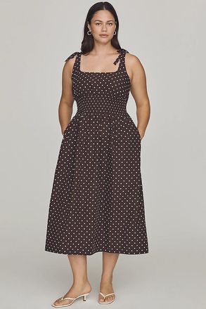 Maeve 100% Cotton Smocked Midi Dress