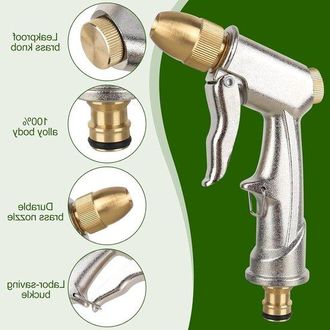 No Brand Aspersor De Jard&iacute;n Ajustable Con Alta Presi&oacute;n, Metal Duradero Y Varias Opciones De Pulverizaci&oacute;n Para Un Uso Eficiente Del Agua