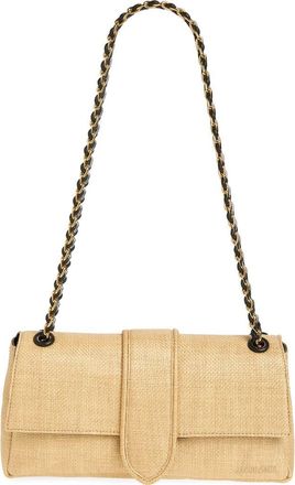 Jacquemus Le Bambino Raffia Effect Shoulder Bag in Natural 142 at Nordstrom