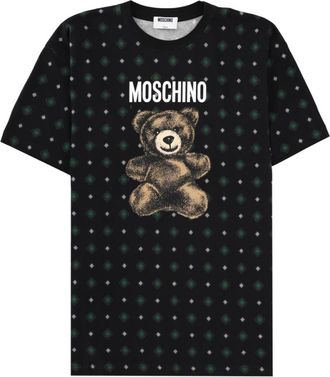 Moschino Black Graphic Crew Neck T-Shirt
