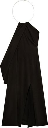 Courr&egrave;ges ring-hardware knee-length dress - women - Viscose/Elastane - 34 - Black