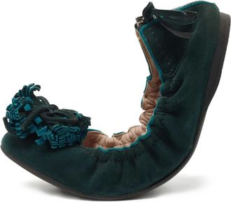 Miu Miu Ballerine con dettaglio 3D - Verde