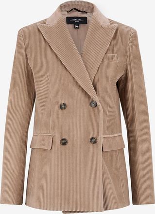 Max Mara Cordsamt-Blazer mit Reverssäumen Katanga