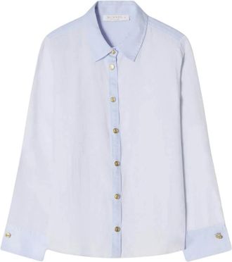 Busnel Nenne Linnen Shirt - Dames - Blouses & Shirts - Blauw - Maat: M Linnen