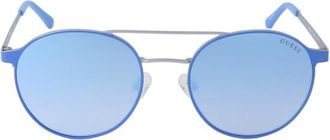 Guess Unisex Blue Round Sunglasses GU3023-2