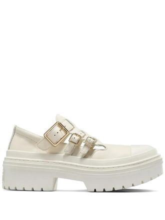 Converse Sneakers met gespbandje en uitgesneden details - Wit