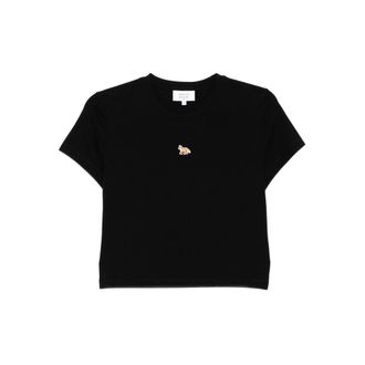 Maison Kitsun&eacute; Embroidered-logo T-shirt