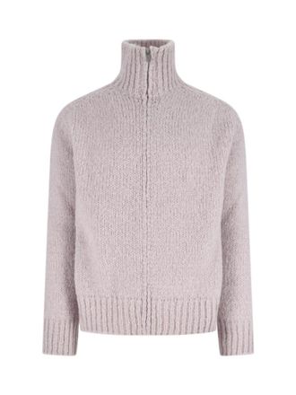 Jil Sander Zip Knit Sweater - Pink