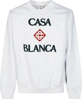 Casablanca Felpa GC Classic - Heren - Sweatshirts - Wit - M - Katoen - Hoodies & sweatvesten