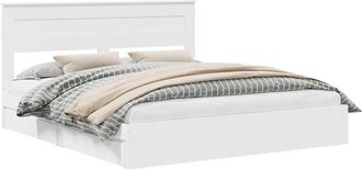 vidaXL Cama Con Almacenamiento 180 X 200 Cm Madera De Ingenier&iacute;a Vidaxl