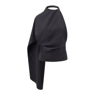 R&oacute;he Rohe T-shirts en Poloshirts - Dames - Tops - Zwart - Maat: S Wol