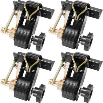 OEM Correas De Trinquete, Para Portaequipajes De Escalera, 38 Mm X 2,25 M, Montaje En Tubo Cuadrado Negro, Con Ganchos Dobles En J, Capacidad De Carga De 